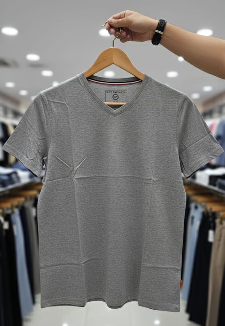 perfect-solid-v-neck-t-shirt Premium Solid V-Neck T-Shirt - RSY Fashion - Image 1