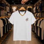 V Neck Print T-Shirt