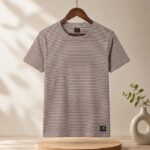 Stripe Round Neck T Shirt