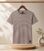 Stripe Round Neck T Shirt
