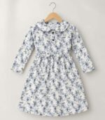 Girls Printed Long Sleeve Dress - Image 2
