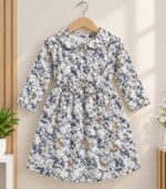 Girls Printed Long Sleeve Dress