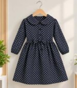 Girls Printed Long Sleeve Dress - Image 3